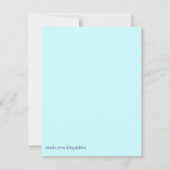 Einladung des Kindes zum Geburtstag (Rückseite)