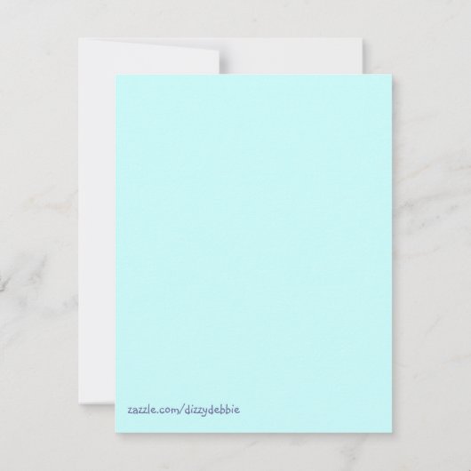 Einladung des Kindes zum Geburtstag (Rückseite)