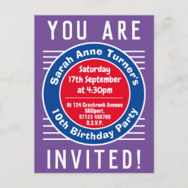 Einladung des Kindes zur 10. Geburtstagsfeier