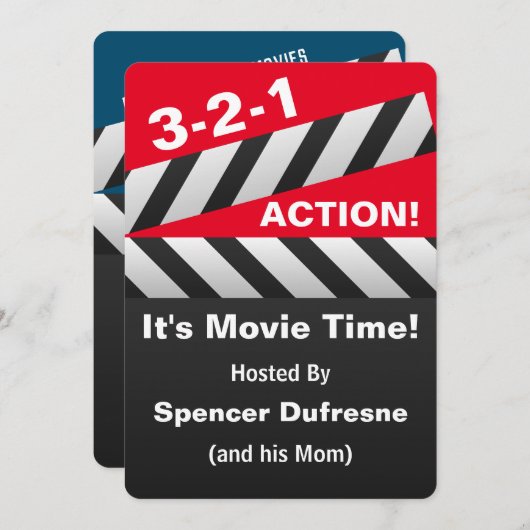 Einladung des Kindes zur Filmvorführung (Vorne/Hinten)