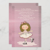 Einladung des kleinen Girl Ice Skaters (Vorne/Hinten)