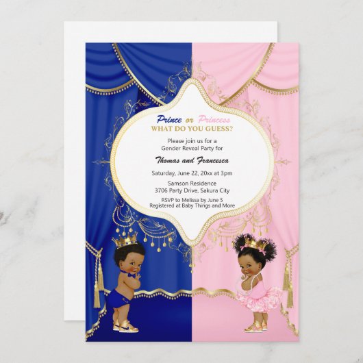 Einladung des Königlichen Prinzen oder der Prinzes (Vorne/Hinten)