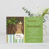 Einladung des Königs der Jungle-Babydusche (Stehend Vorderseite)