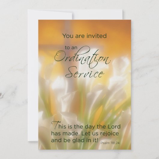 Einladung des Koordinierungsdienstes mit Lilies un (Vorderseite)