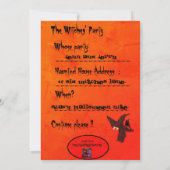 Einladung des Künstlers zum Halloween-Party (Rückseite)