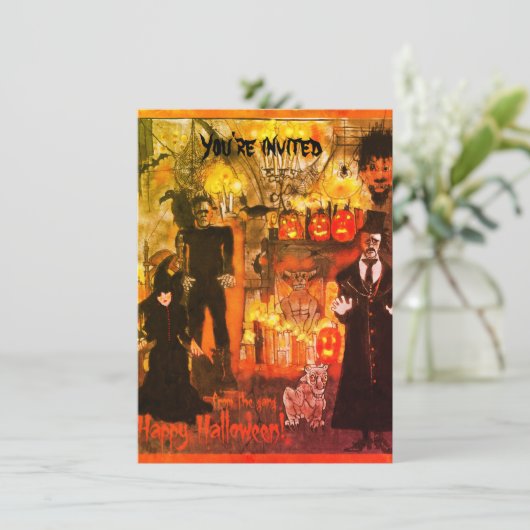 Einladung des Künstlers zum Halloween-Party (Stehend Vorderseite)