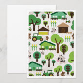 Einladung des landwirtschaftlichen Kindergeburtsta (Vorne/Hinten)