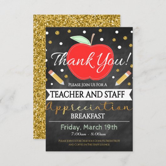 Einladung des Lehreranerkennungspersonals (Vorne/Hinten)