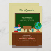 Einladung des Lehrers zum Empfang des Schreibens (Vorne/Hinten)