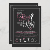 Einladung des letzten Junggeselinnen-Abschieds (Vorne/Hinten)