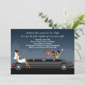 Einladung des Limo-Junggeselinnen-Abschieds (Stehend Vorderseite)