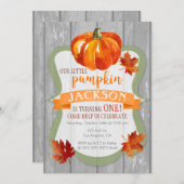 Einladung des Little Pumpkin Boy zum Geburtstag im (Vorne/Hinten)