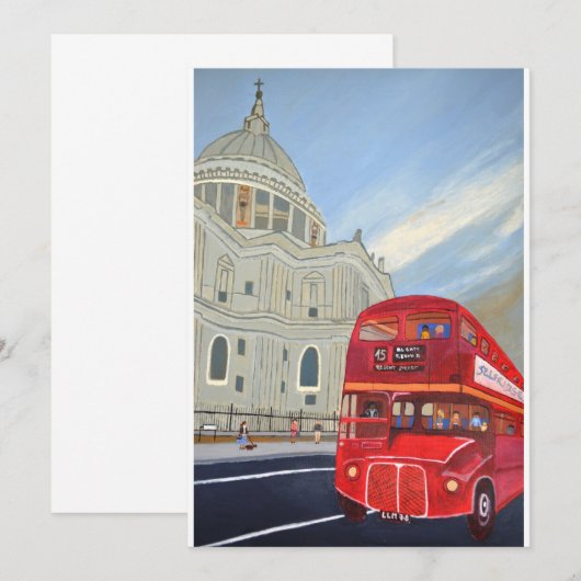 Einladung des Londoner Busses (Vorne/Hinten)