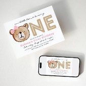 Einladung des Mädchenbären zum ersten Geburtstag