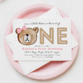 Einladung des Mädchenbären zum ersten Geburtstag