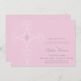 Einladung des Mädchens mit elegantem Kreuz