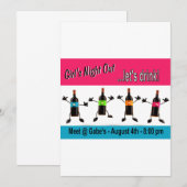 Einladung des Mädchens Nachtheraus (Vorne/Hinten)