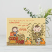 Einladung des Mais-Labyrinth-Party-(Junge) (Stehend Vorderseite)