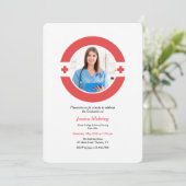 Einladung des medizinischen Fotos Abschluss (Stehend Vorderseite)