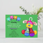 Einladung des mehrfarbigen Kinderspielzeugers (Stehend Vorderseite)