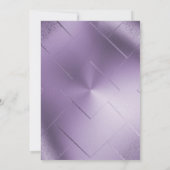 EINLADUNG DES METALLIISCHEN LILA SCHIENENSCHIEBES (Rückseite)