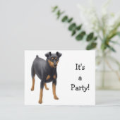 Einladung des Miniatur Piners (Stehend Vorderseite)