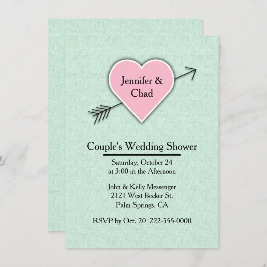 Einladung des Mint Green Couple zum Polterabend (Vorne/Hinten)