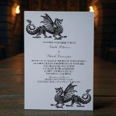 Einladung des mittelalterlichen Drachen