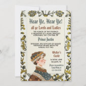 Einladung des mittelalterlichen Renaissance-Prinze (Vorderseite)