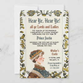 Einladung des mittelalterlichen Renaissance-Prinze