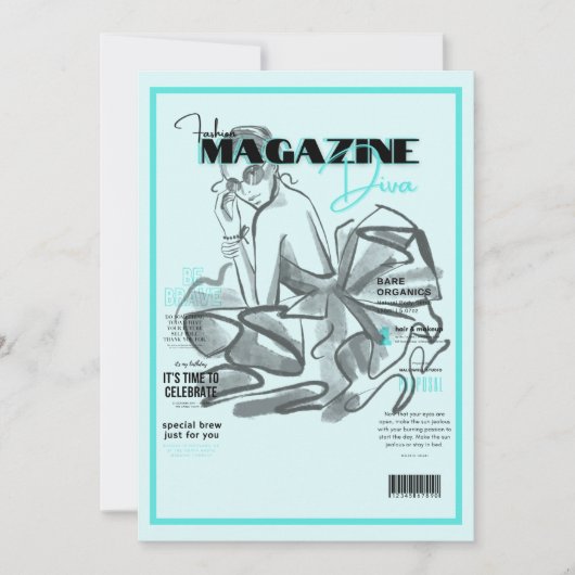 Einladung des Modemagazins Bachelorette (Vorderseite)