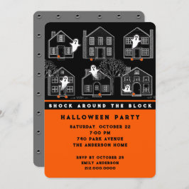 Einladung des Nachbarschafts-Halloween-Party