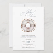 Einladung des Nautical Ahoy Baby Shower Boy (Vorderseite)