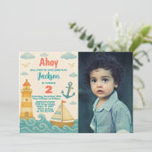Einladung des Nautischen Kindergeburtstags (Stehend Vorderseite)