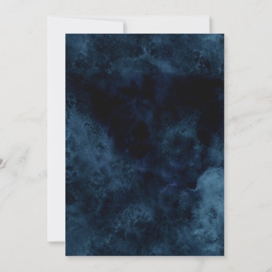 Einladung des Navy Blue Gold Foil Junggeselinnen-A (Rückseite)