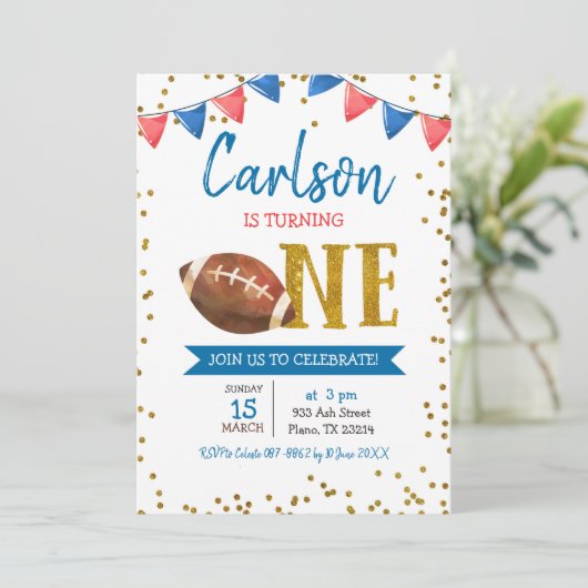 Einladung des Navy Football Game Time Kid zum Gebu (Stehend Vorderseite)