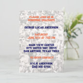 Einladung des Navy Orange Athlete Abschlusses (Stehend Vorderseite)