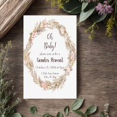 Einladung des neutralen Tone Boho Pampas Gender