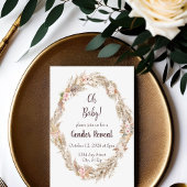 Einladung des neutralen Tone Boho Pampas Gender