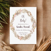 Einladung des neutralen Tone Boho Pampas Gender