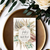 Einladung des neutralen Tone Boho Pampas Gender