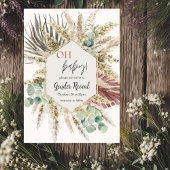 Einladung des neutralen Tone Boho Pampas Gender