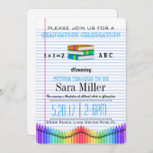 Einladung des niedlich Teacher Abschlusses (Vorne/Hinten)