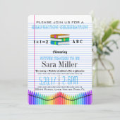 Einladung des niedlich Teacher Abschlusses (Stehend Vorderseite)