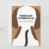 Einladung des niedlichen Welpenhundes zum Geburtst (Rückseite)