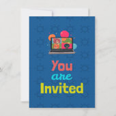 Einladung des Online-Schulungs-Cartoon für benutze (Rückseite)