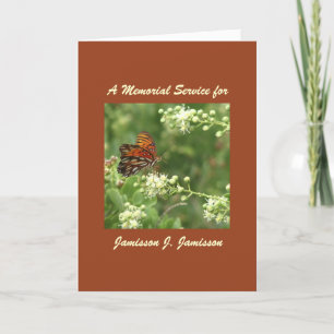 Einladung des Orange Butterfly Memorial Service, K