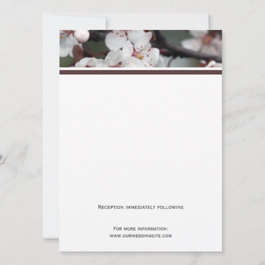 Einladung des Paares zur Hochzeit (Rückseite)