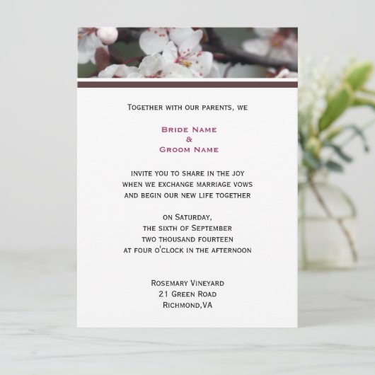 Einladung des Paares zur Hochzeit (Stehend Vorderseite)