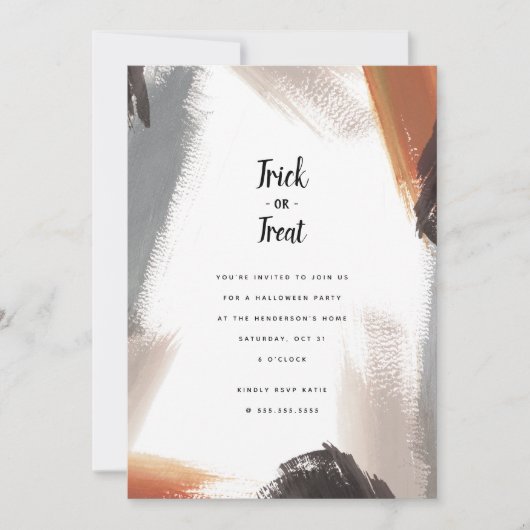 Einladung des Painterly Halloween-Party (Vorderseite)